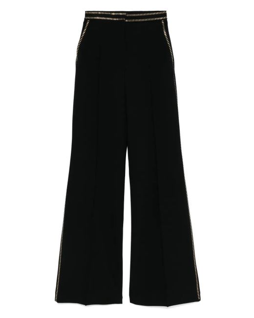 Elie Saab Black Stud Embellished Pants