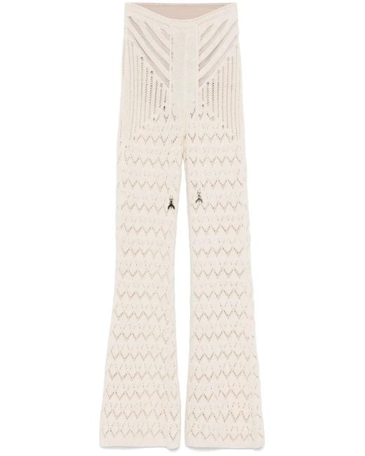 Patrizia Pepe White Openwork Trousers
