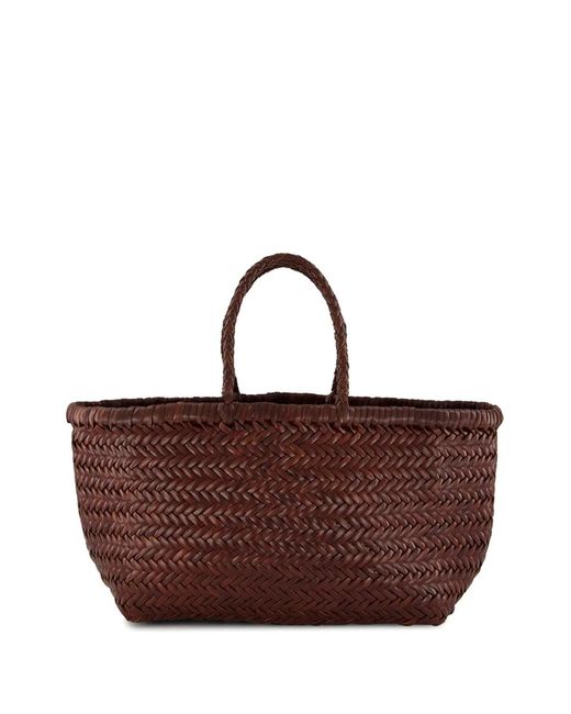 Dragon Diffusion Brown Small Triple Jump Leather Handbag