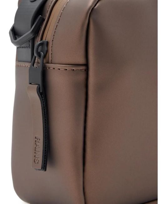 Rains Brown Box Shoulder Bag