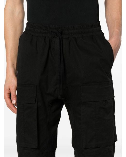 Thom Krom Black Mid-rise Flared Cargo Trousers for men