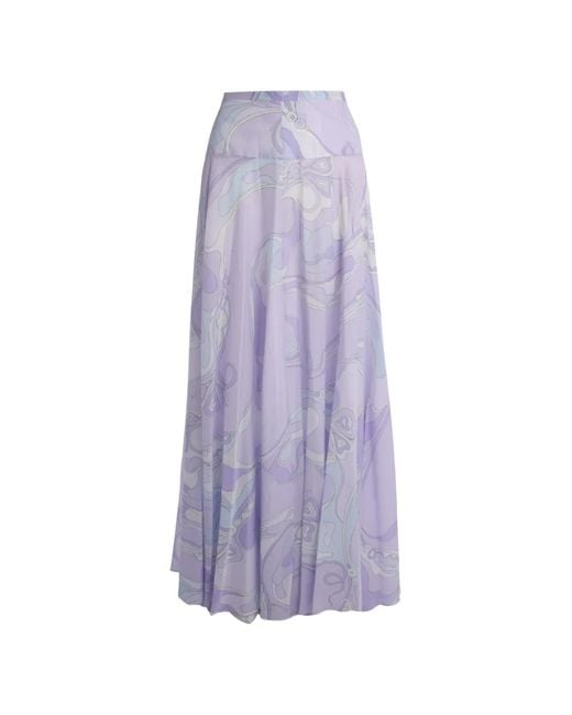 PUCCI Jupe Longue À Motif Abstrait in Purple | Lyst