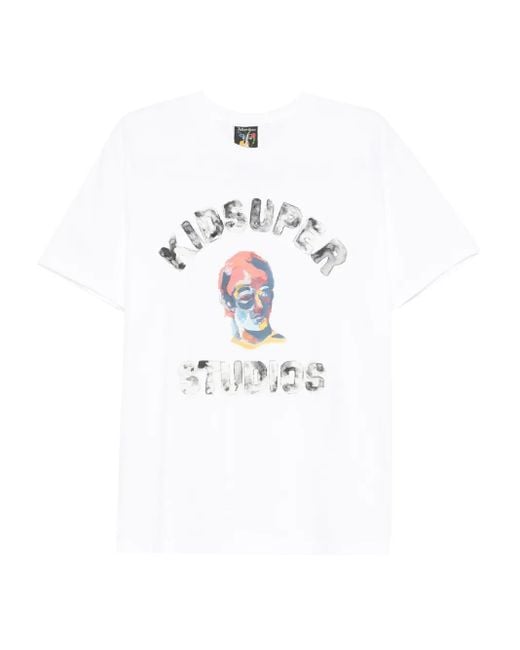 Kidsuper White Graphic-Print T-Shirt for men