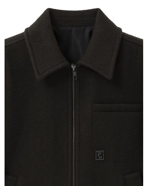 Wooyoungmi Black Logo Belt Jacket for men