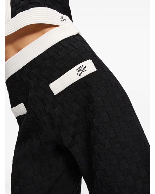 Pantalones con ribetes en contraste Karl Lagerfeld de color Black