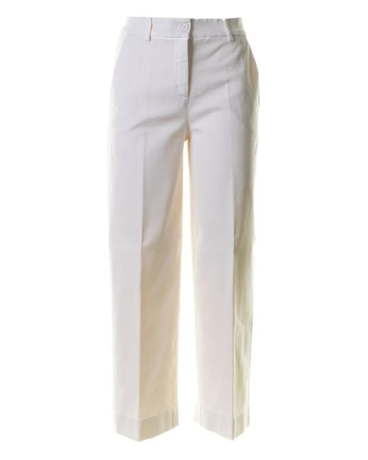 Pantalones con pinzas Via Masini 80 de color White