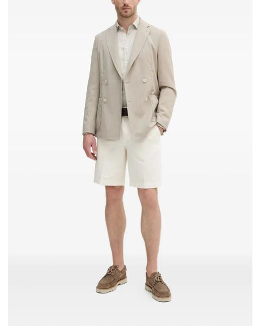 Boss White Double-Breasted Blazer for men