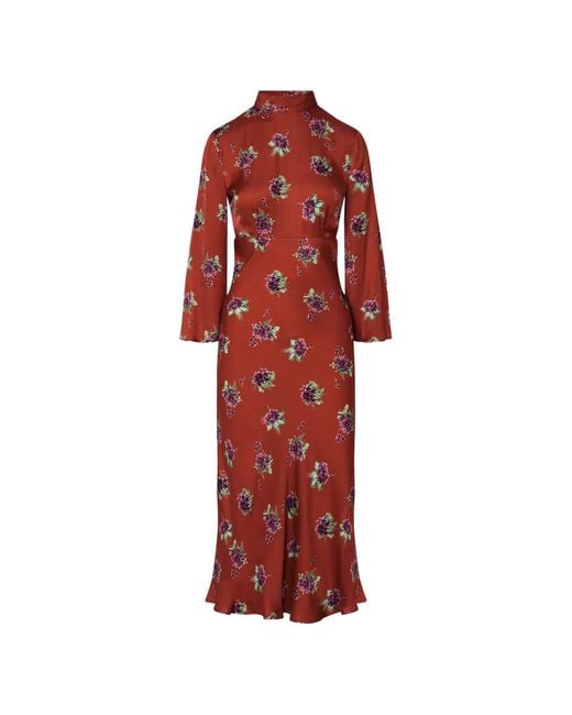 Liu Jo Red Floral Midi Dress