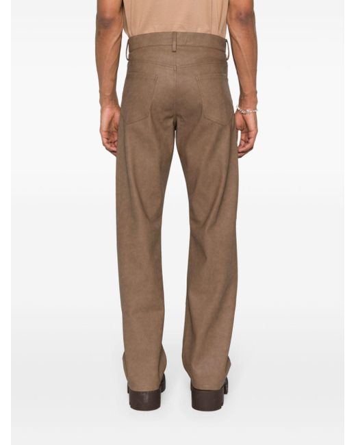 Pantalon droit en cuir artificiel M I S B H V pour homme en coloris Brown