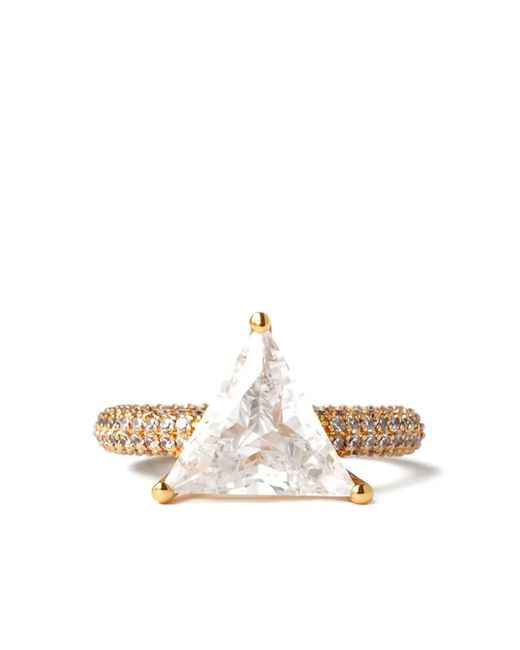 Izabel Display White Mega Triangle Pavé Ring