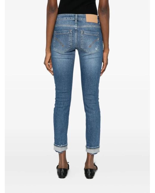 Dondup Distressed Cropped Jeans Blue