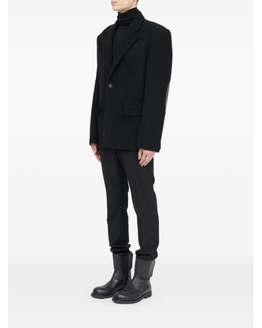 MM6 by Maison Margiela Black Elbow-Patch Blazer for men