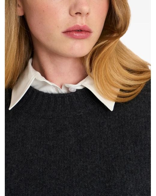 Pringle of Scotland Blue Crew-Neck Cashmere Sweater