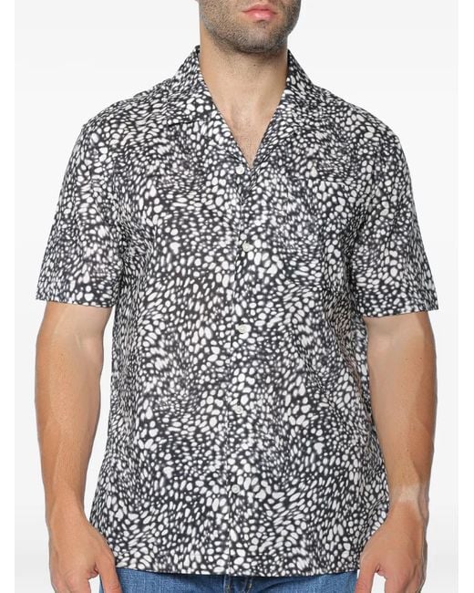Michael Kors Stingray-Print Camp-Collar Shirt for men