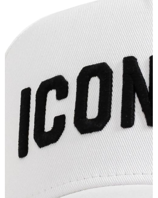 DSquared² White Baseball Cap for men