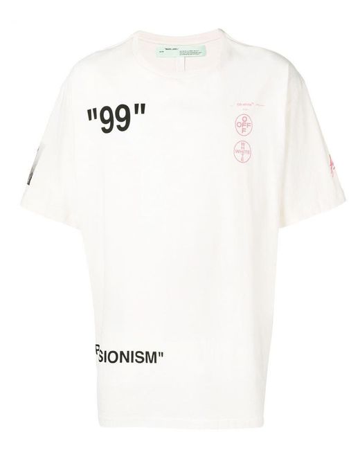 Off-White c/o Virgil Abloh 'Impressionism' Oversized-T-Shirt in White für Herren