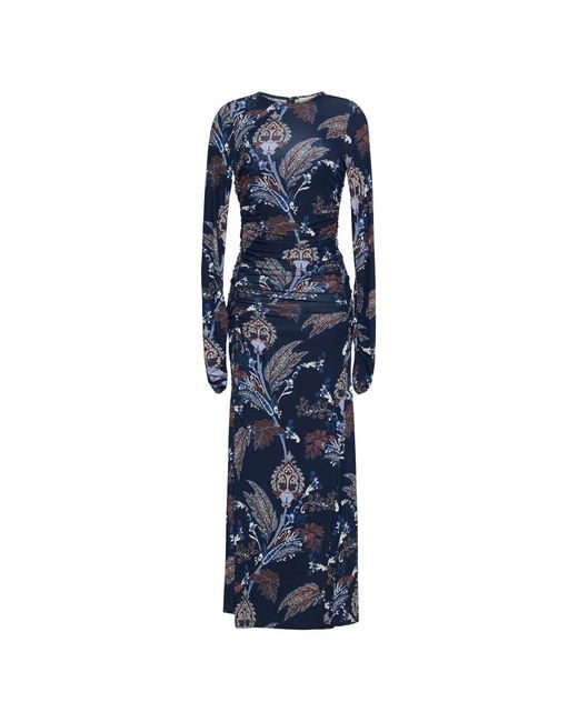 Cara Cara Blue Piermond Paisley-Print Maxi Dress