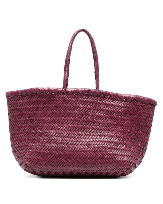 Dragon Diffusion Purple Triple Jump Leather Tote Bag