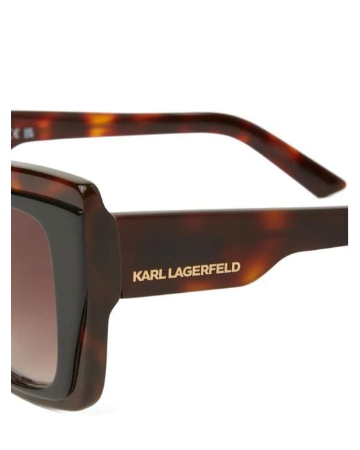 Karl Lagerfeld Brown Tortoiseshell Cat-Eye Sunglasses