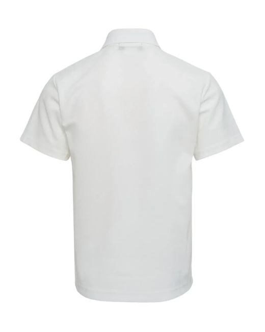 Comme des Garçons White Rosette Polo Shirt for men