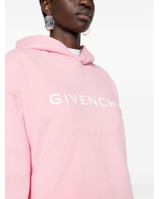 Givenchy Pink Hoodie mit Logo-Print