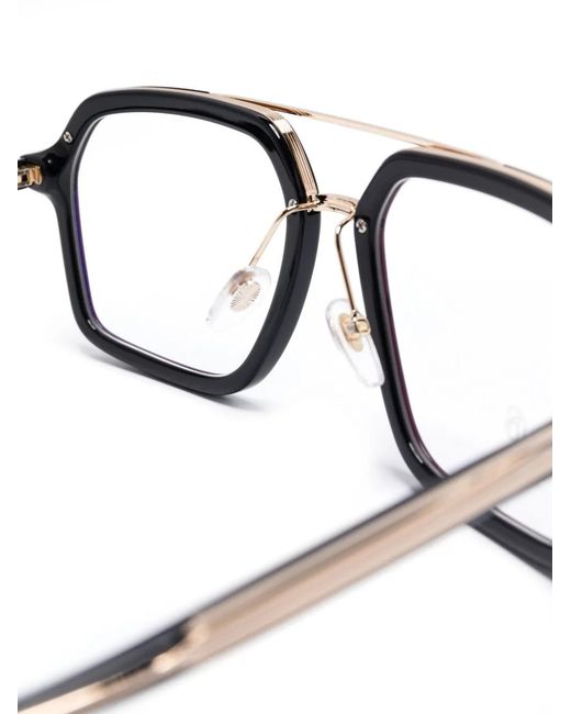 David Beckham Black Pilot-Frame Glasses for men