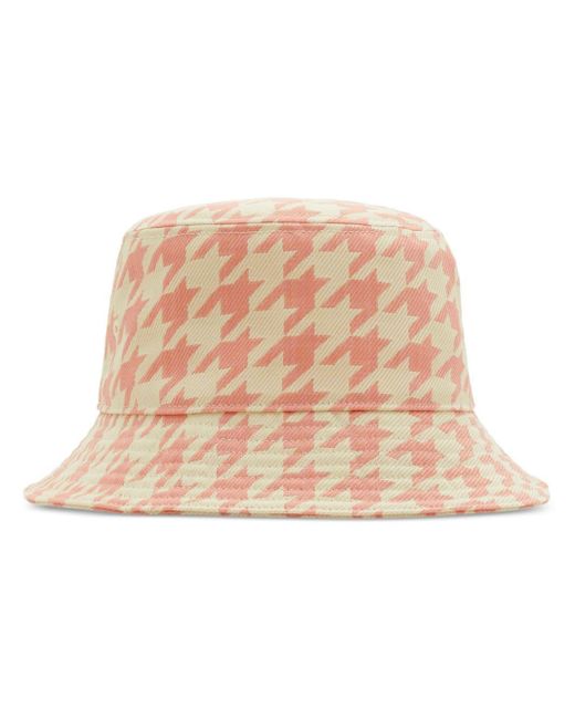 Burberry Natural Houndstooth Bucket Hat for men
