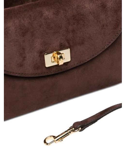 Sandro Brown Le Mini Grand Bazaar Suede Tote Bag