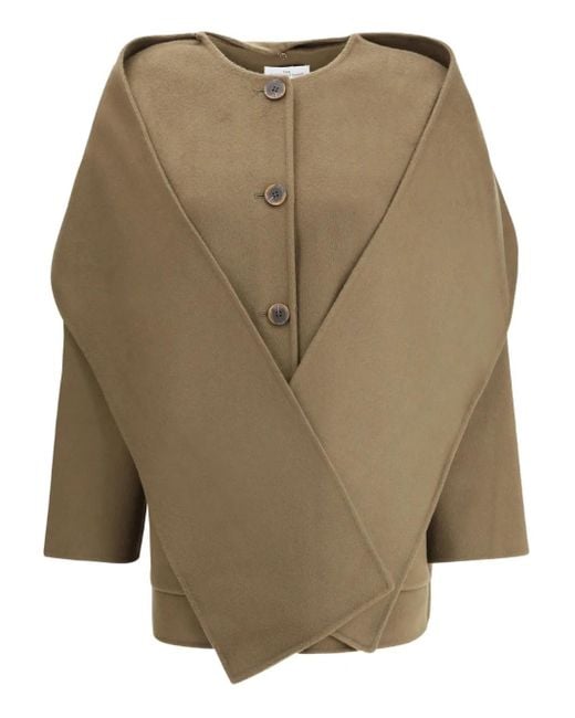 The Dynamis Studio Natural Scarf-Detail Jacket