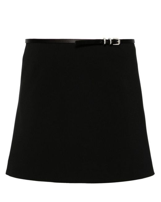 Givenchy Black Belted Wrap Miniskirt