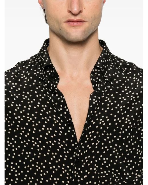 Tom Ford Black Fluid Silk Shirt For for men
