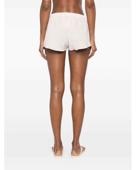 Hunza G Pink Seersucker Shorts