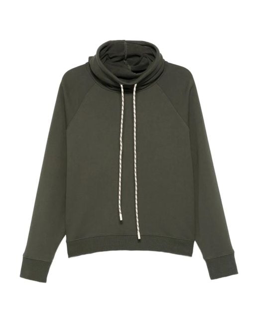 Alysi Green Mock-Neck Hoodie