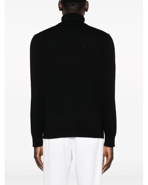 Ballantyne Black Roll-Neck Wool Jumper for men
