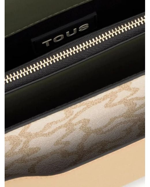 Tous チェーンストラップ バイカラーショルダーバッグ Natural
