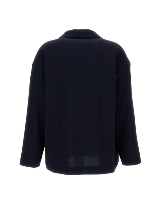 Alberto Biani Blue Two-Button Patch-Pocket Blazer