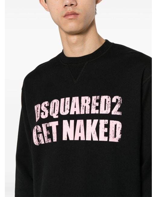 DSquared² Sweater Met Logoprint in het Black voor heren