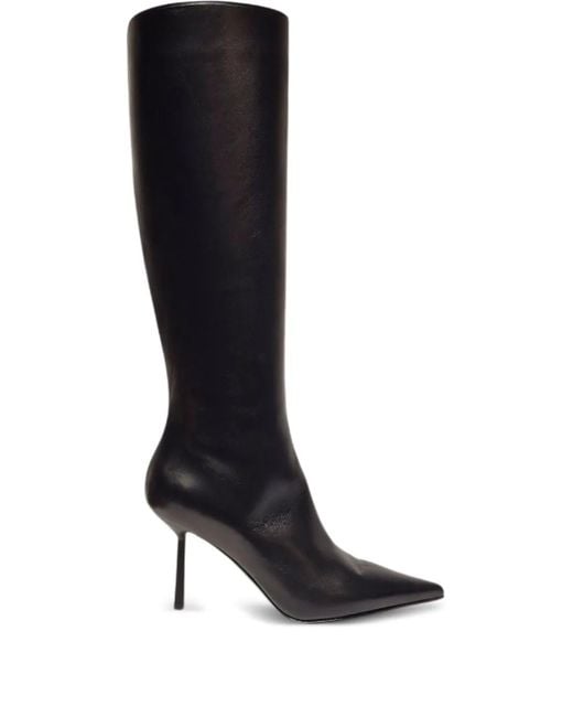 Le Silla Black 120Mm Bella Pointed-Toe Boots