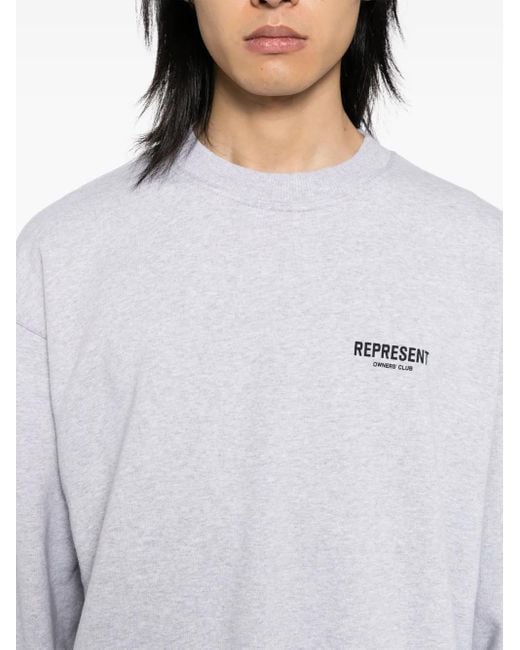 Represent Sweatshirt mit Logo-Print in Gray für Herren