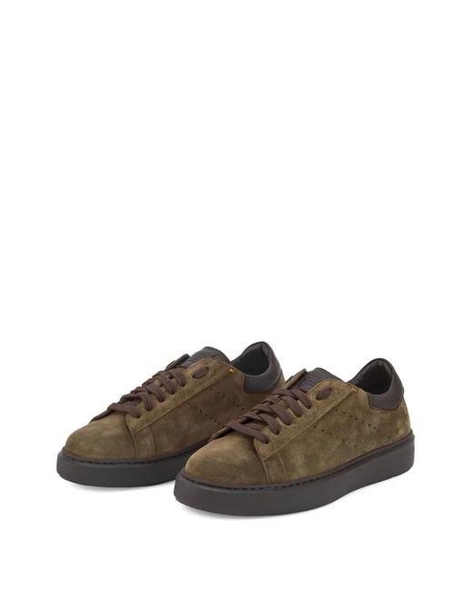 Calce Brown Suede Leather Sneakers for men