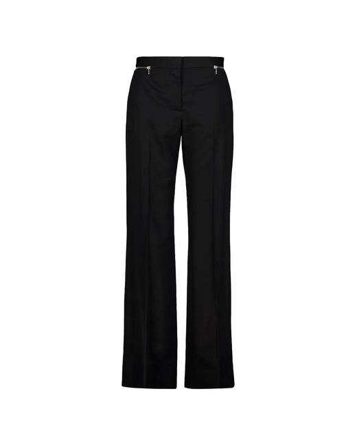 Stella McCartney Black Zipper-Detail Straight-Leg Pants