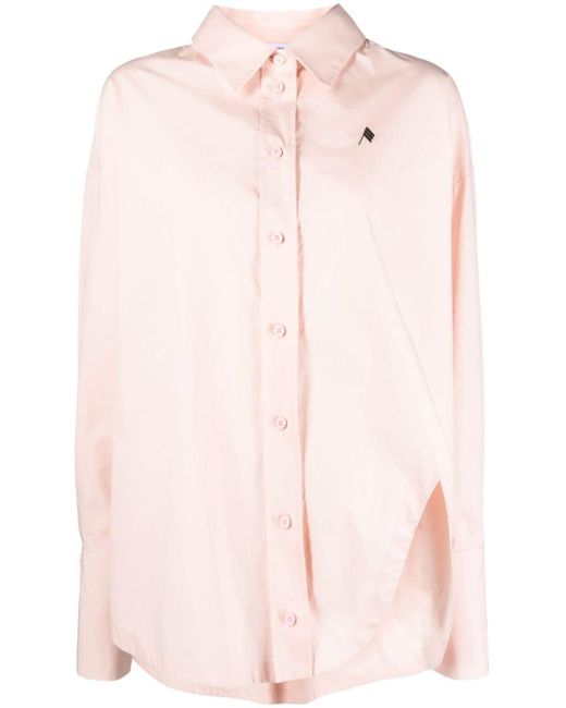 The Attico Pink Diana Hemd im Oversized-Look