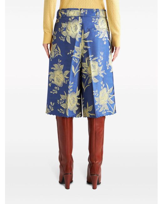Pantalones cortos con motivo floral Etro de color Blue