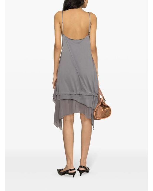 DIESEL Gray D-Uchi Asymmetric Midi Dress