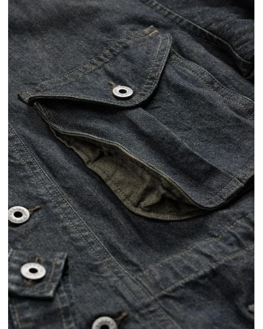 RRL Gray Shawl-Collar Denim Jacket for men
