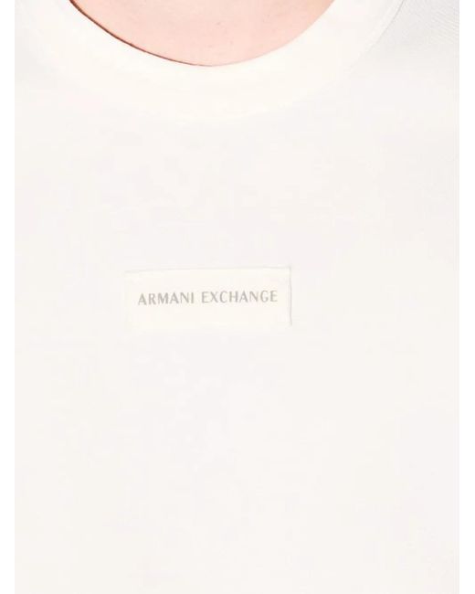 ARMANI EXCHANGE White Logo-Patch Sweater for men