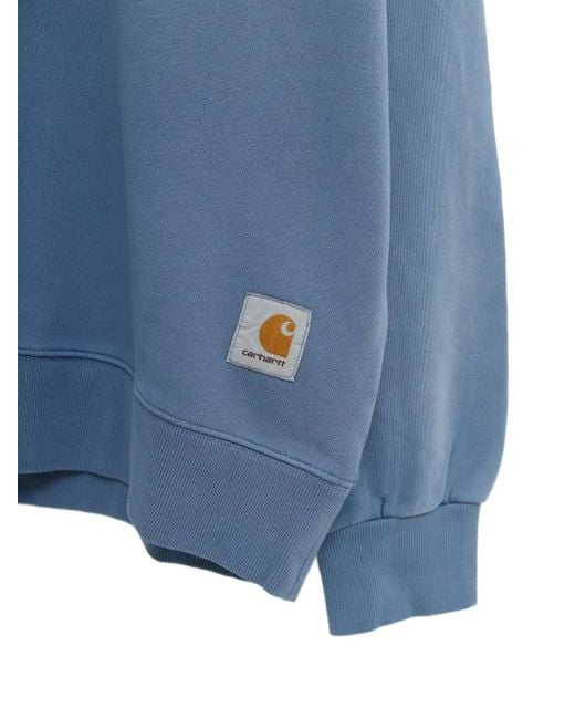 Carhartt Blue Hudson Logo-Patch Sweatshirt for men