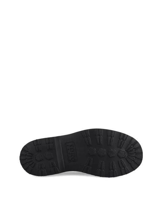 KENZO Black Leather Penny Loafers