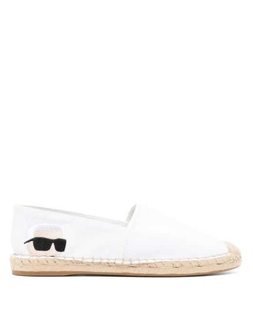 Karl Lagerfeld White Kamani Espadrilles