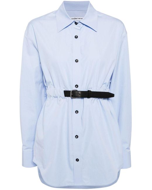 Alexander Wang Blue Belted Cotton Shirt